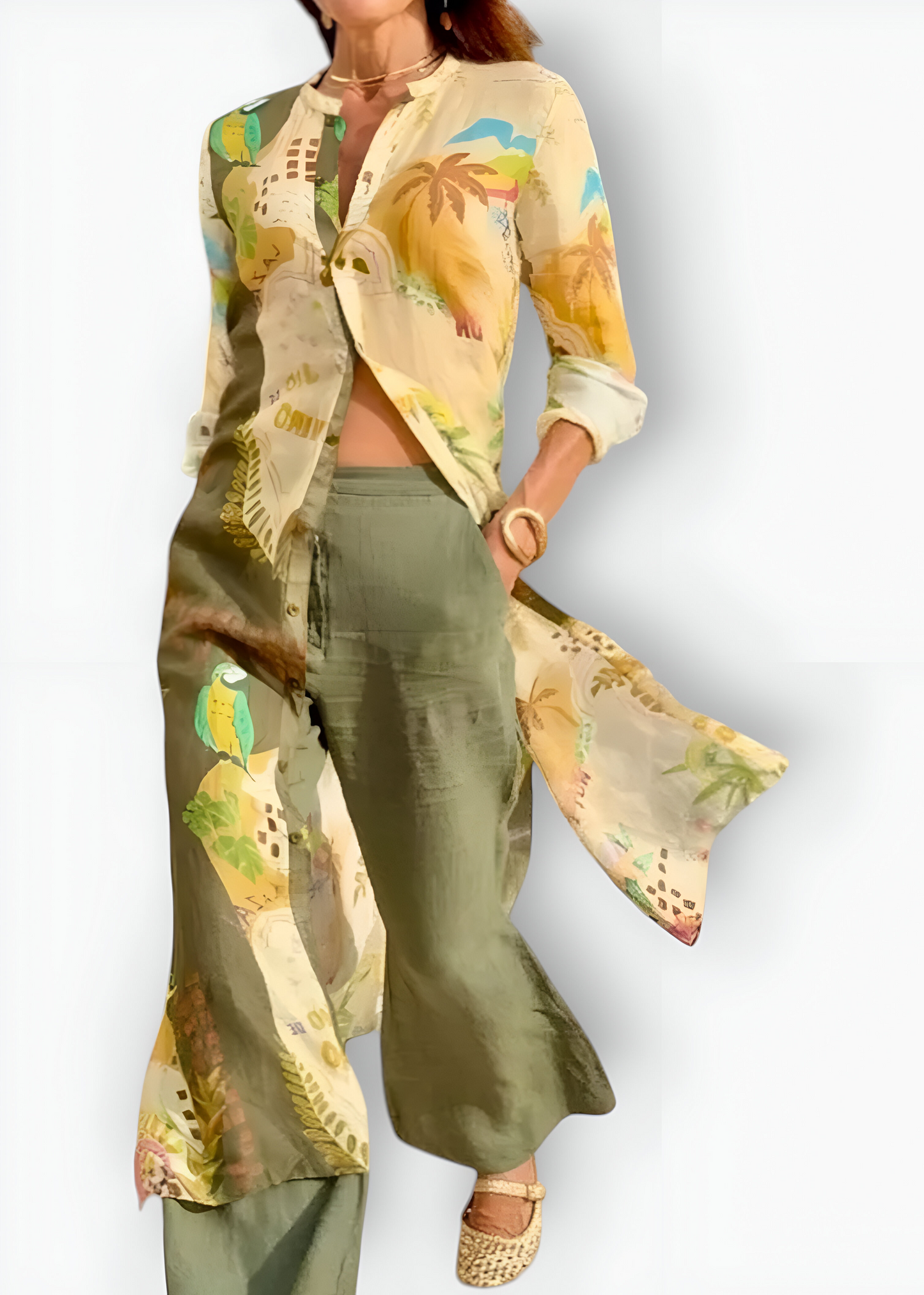 Ισαβέλλα – Σετ Δύο Τεμαχίων με Τροπικό Φόρεμα