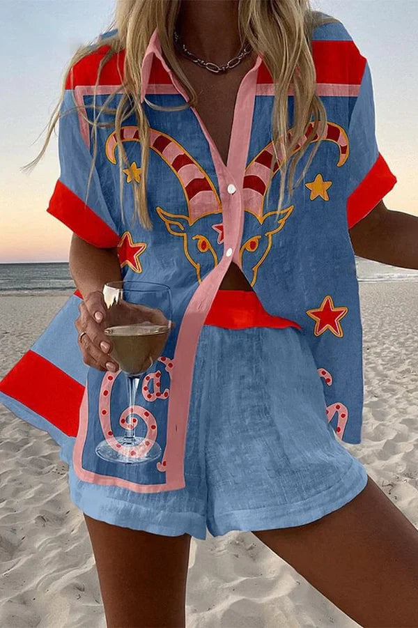 Jorelle™ | Σύνθεση Λινών με Σχέδιο Κατσίκας