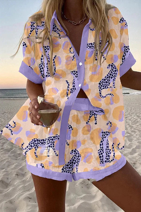 Reolia™ | Σύνθεση κοντών λινών με λεοπάρ σχέδιο