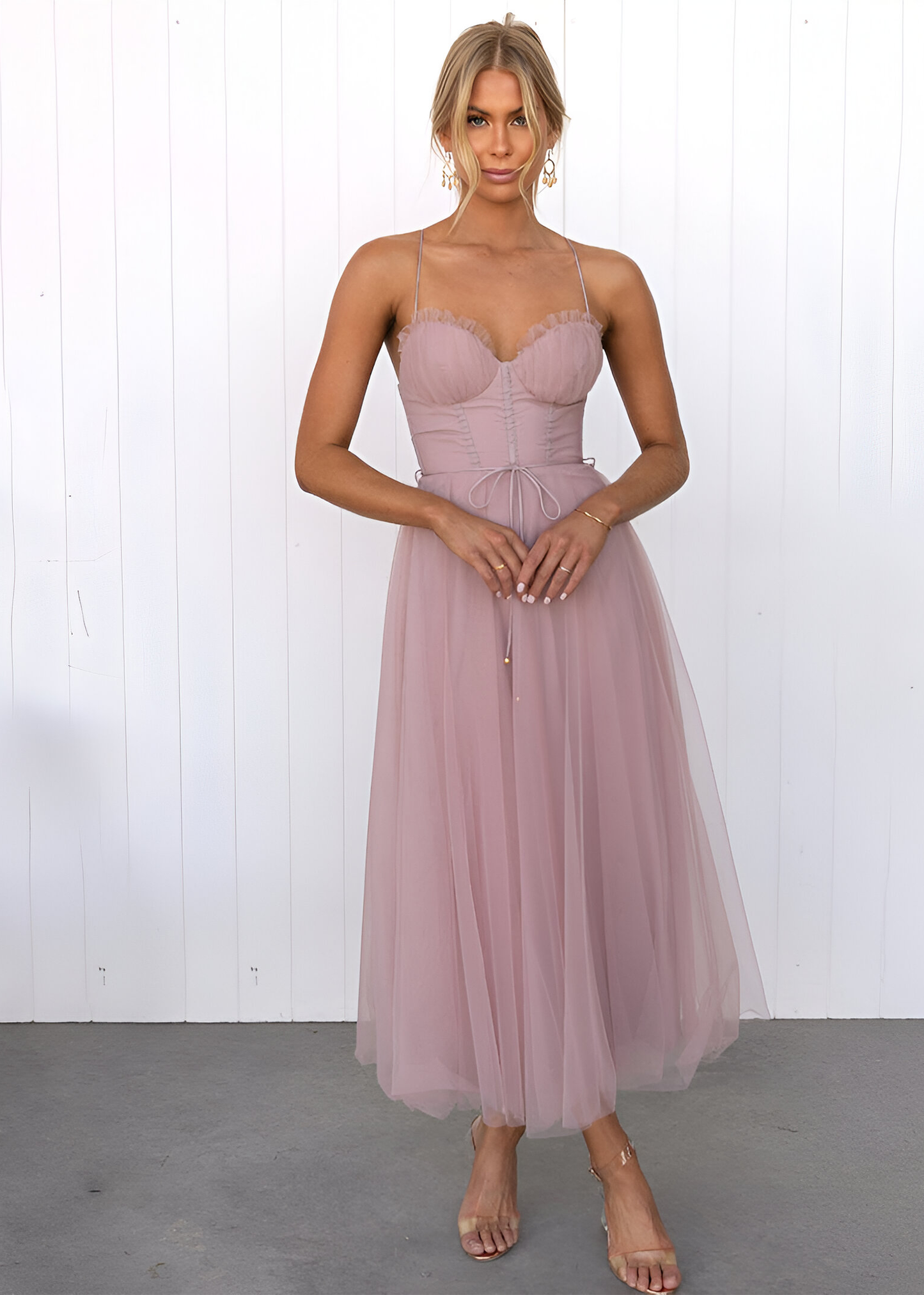 Νόλια – Φόρεμα Midi με Τοπ Κορσέ