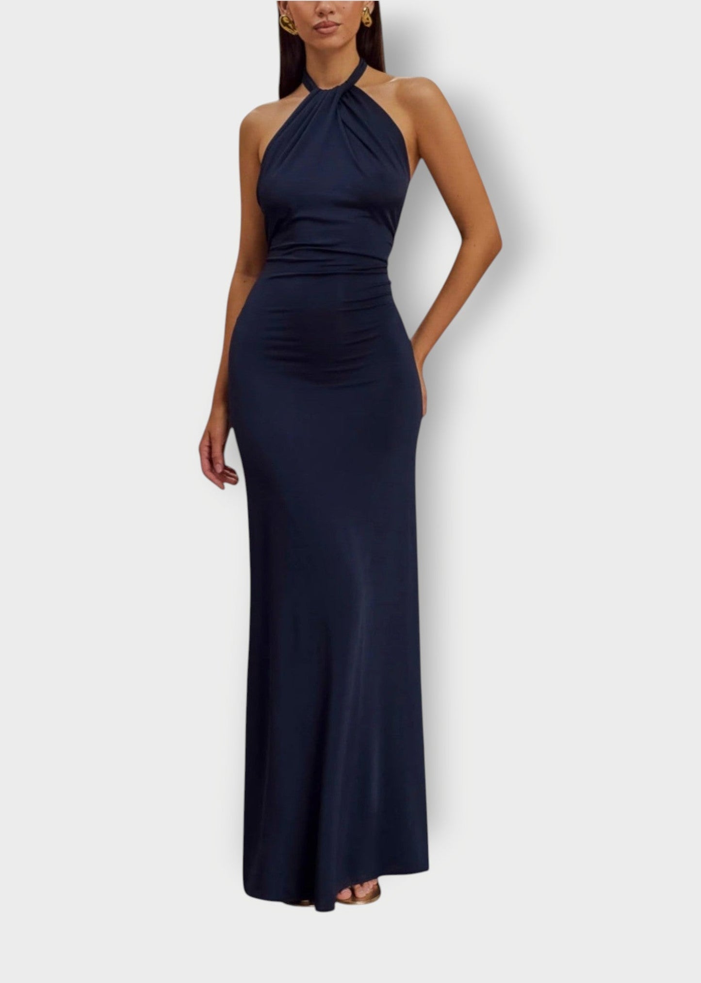 Selina – Κομψό Maxi Φόρεμα με Λαιμόκοψη