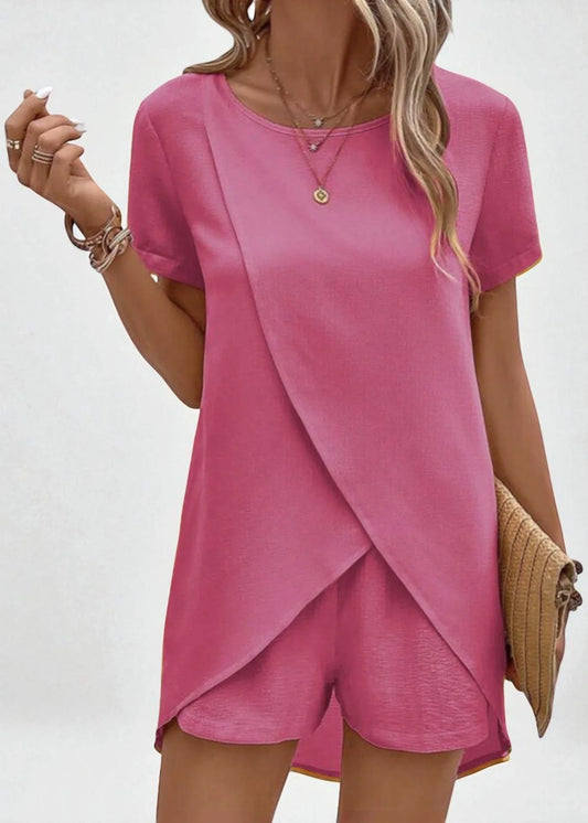 Liora – Σετ Τοπ με Κοντό Μανίκι & Σορτς