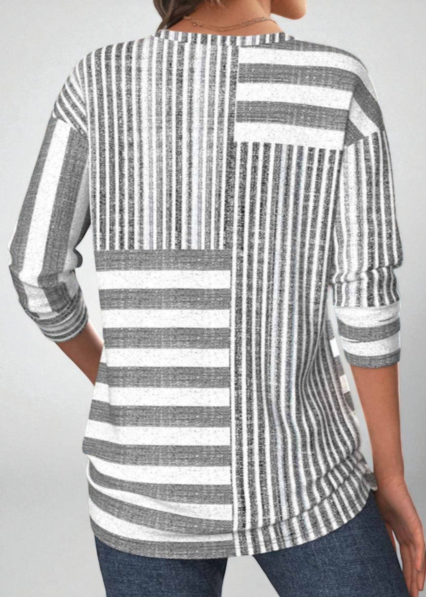 Sia - Ριγέ Αρμονία – Καθημερινό Μπλουζάκι Μακρυμάνικο