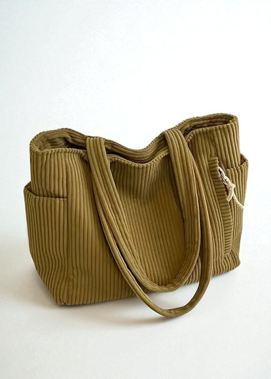 Tilda – Τσάντα Tote με Ραβδώσεις και Λεπτομέρεια Σχοινιού