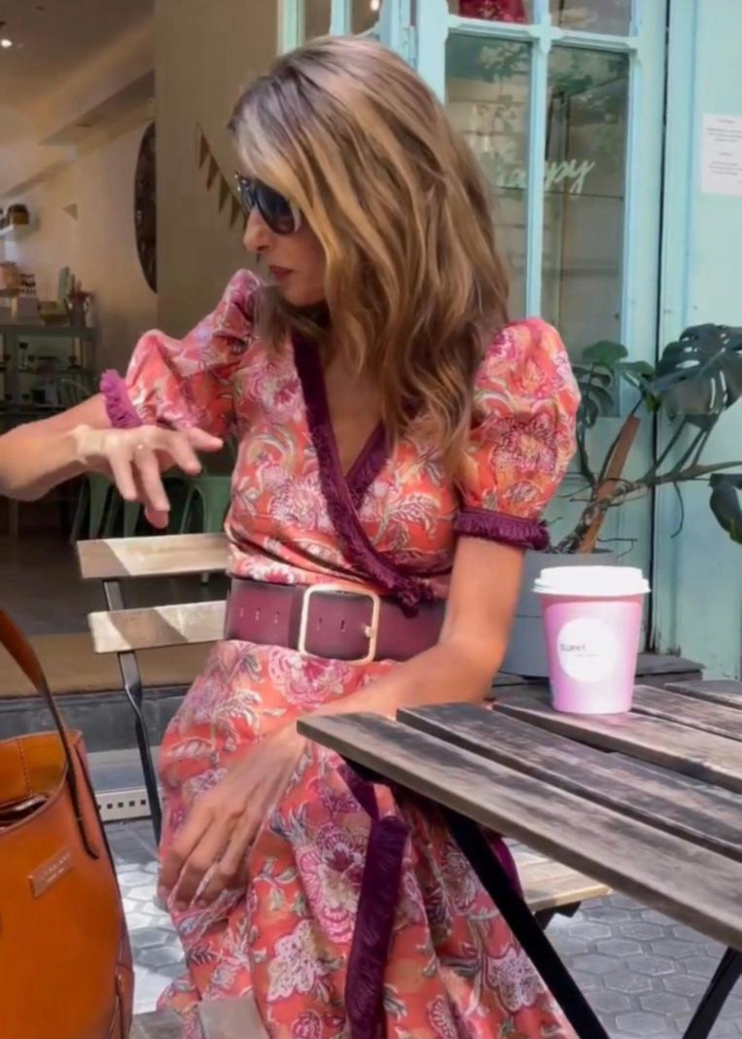 Ροζ Άνθος – Φλοράλ Μαξι Φόρεμα Εμπνευσμένο από Vintage