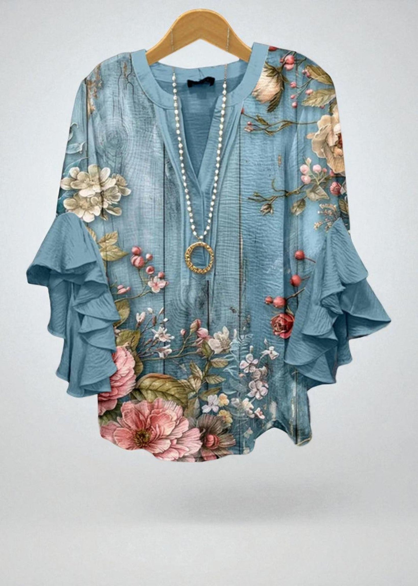 Βιόλα - ΜΠΛΟΥΖΑ ΜΕ ΡΕΤΡΟ ΛΟΥΛΟΥΔΕΝΙΟ ΤΥΠΩΜΑ