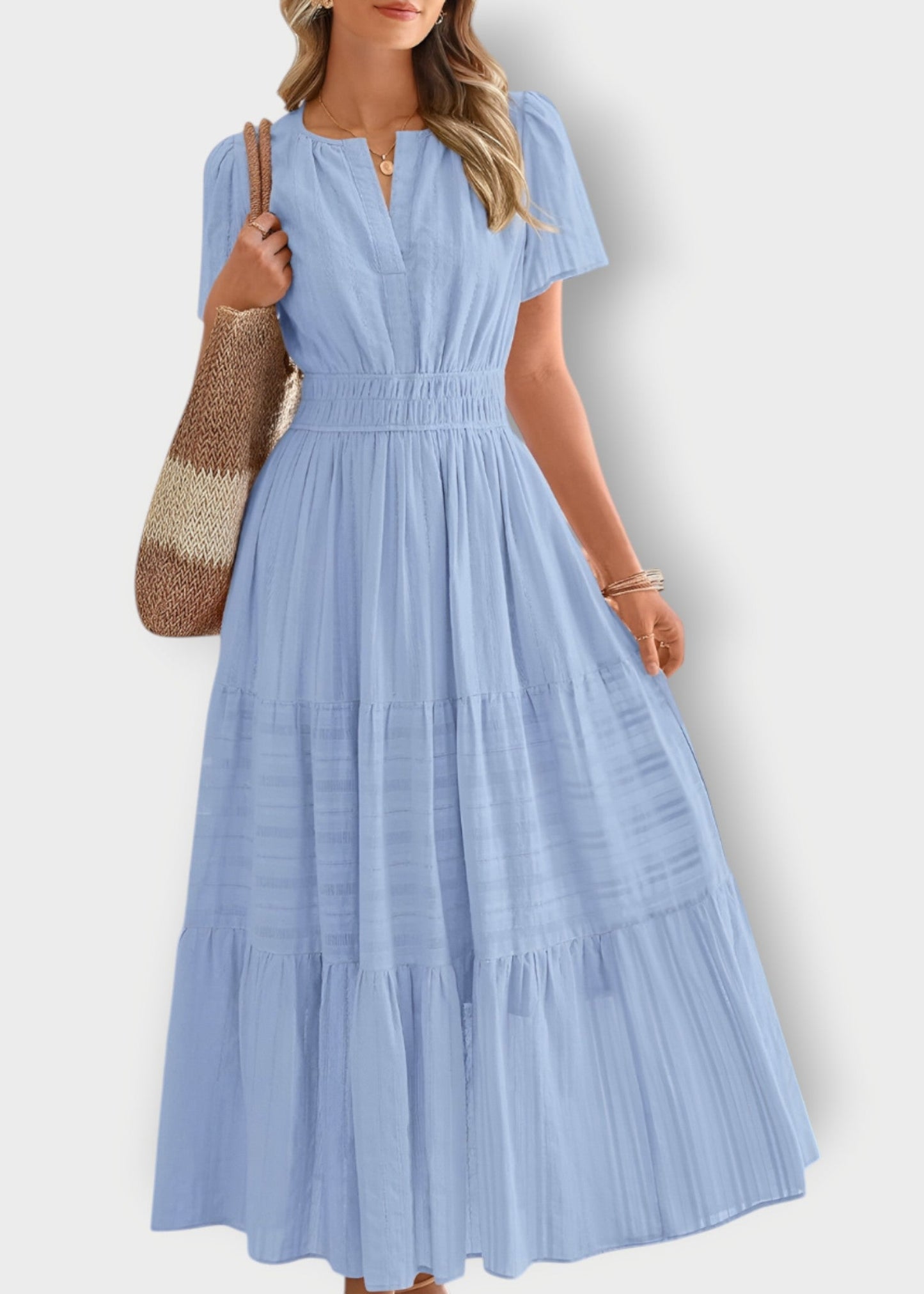 Ελένα – Κλασικό Μαξι Φόρεμα από Βαμβάκι