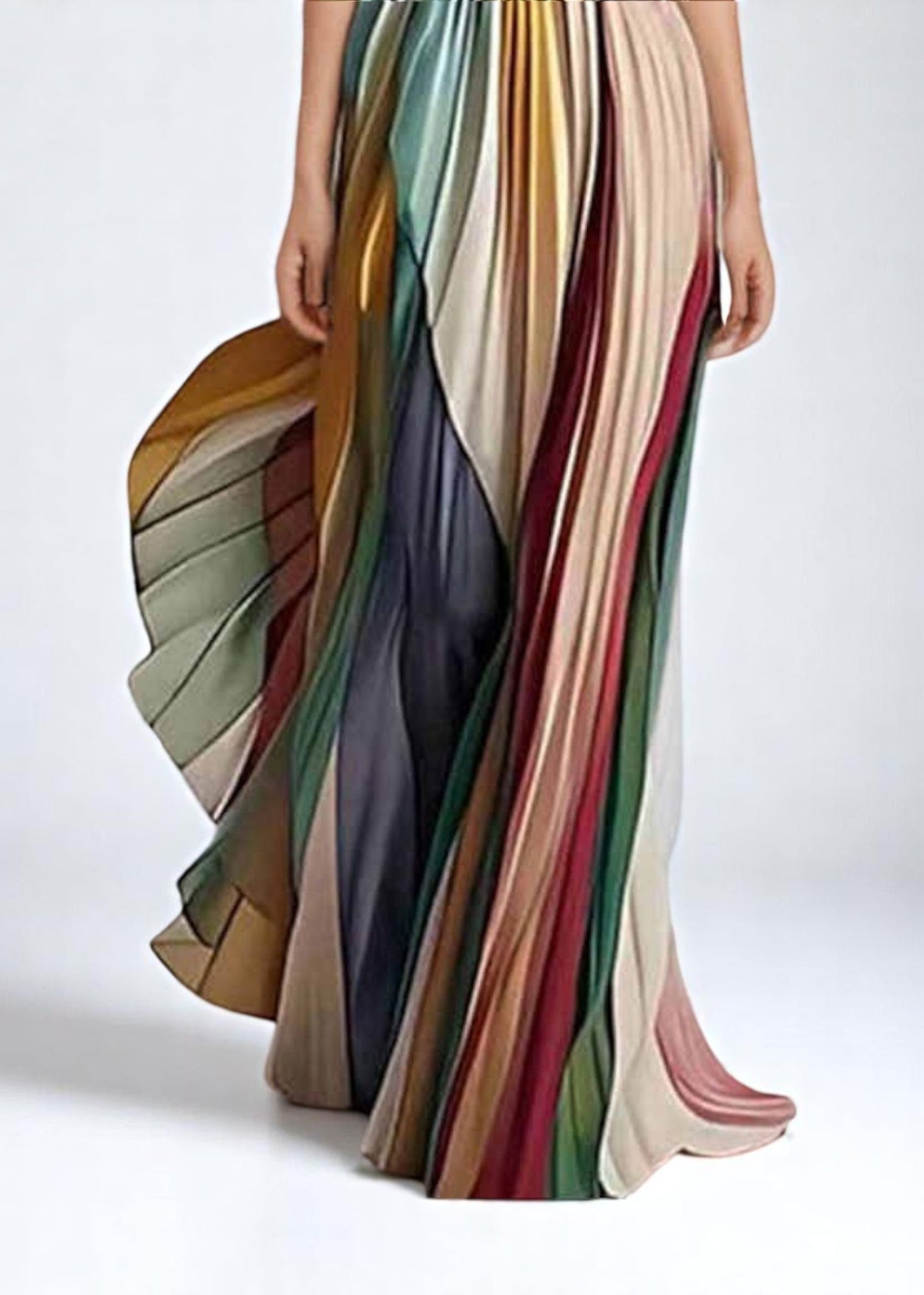 Φόρεμα Marisol με Πτυχώσεις – Μια Έκρηξη Χρώματος με Στυλ