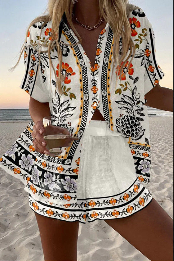 Irella™ | Σύνθεση Λινών Σαλονιού με Λουλουδάτο Σχέδιο