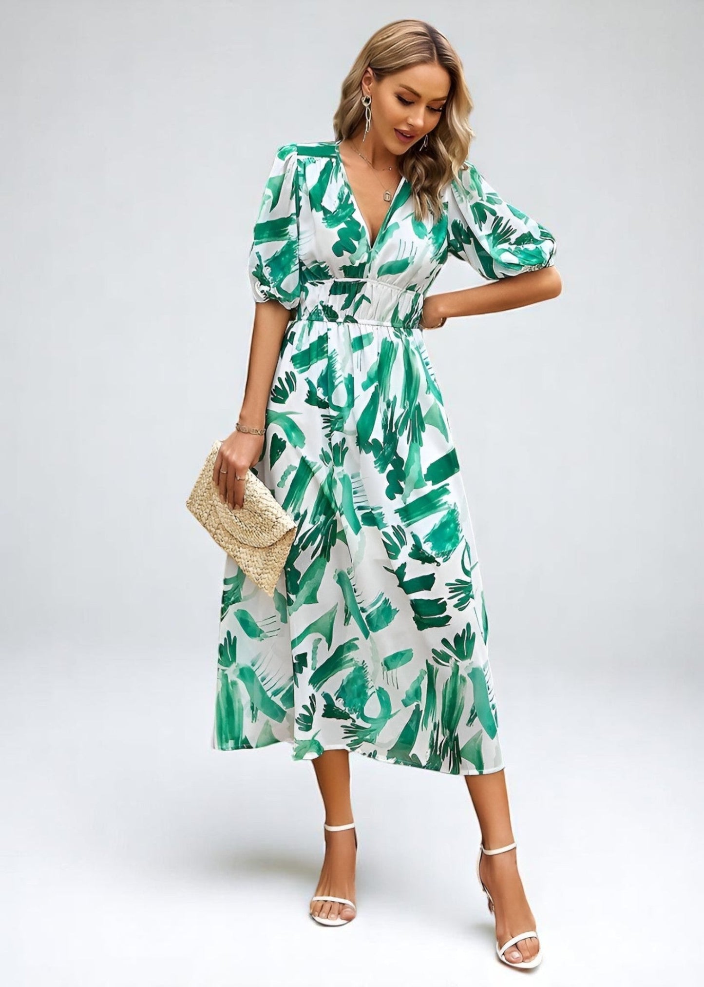 Φόρεμα Midi Flora – Καλοκαιρινό & Εκφραστικό