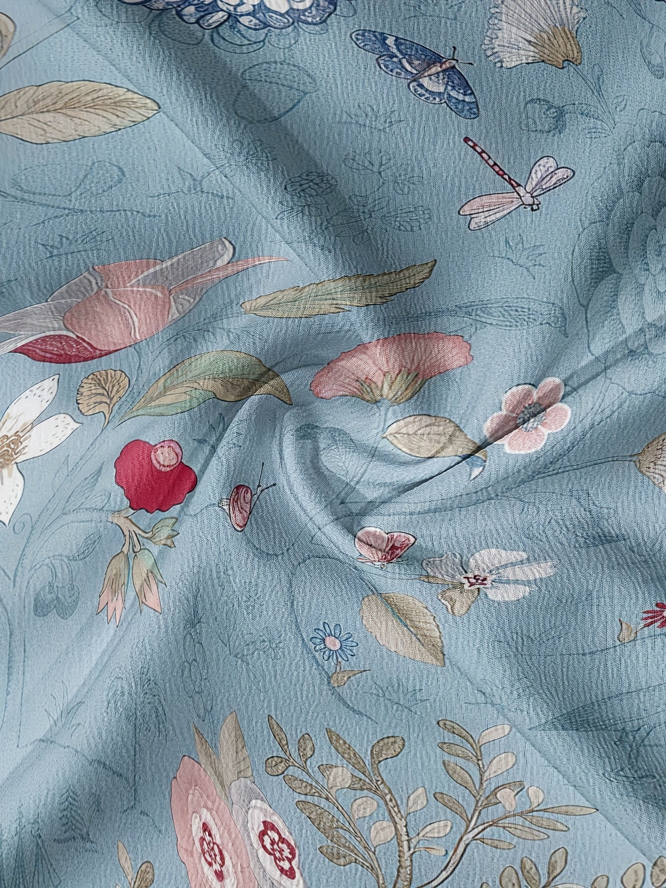 Kathy-Ρομαντική Λουλουδάτη Εκτύπωση Καθημερινή Μπλούζα