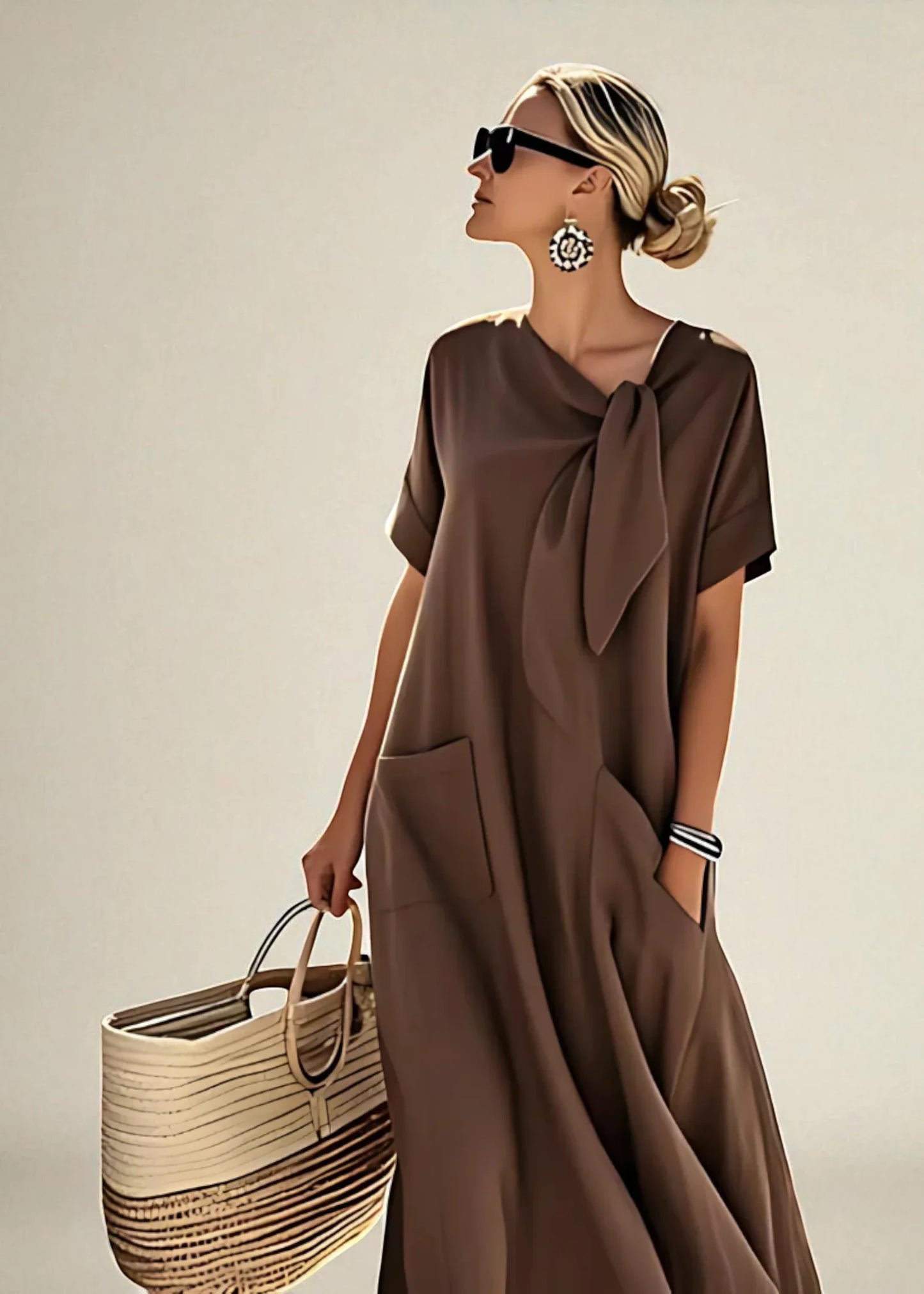 Solia - Χαλαρό Maxi Φόρεμα