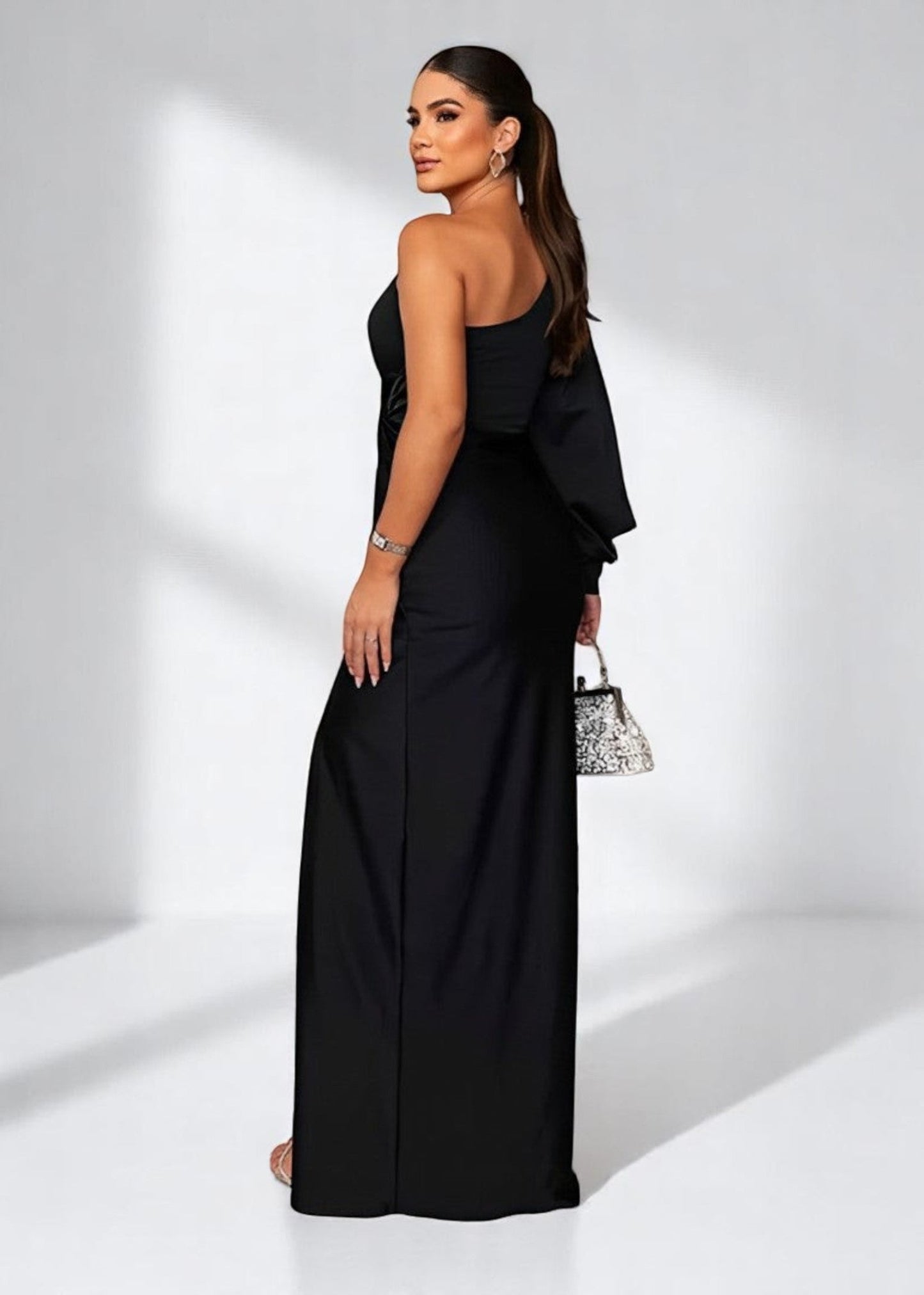 Άντζελα – Κομψό Φόρεμα Βραδινό με Έναν Ώμο