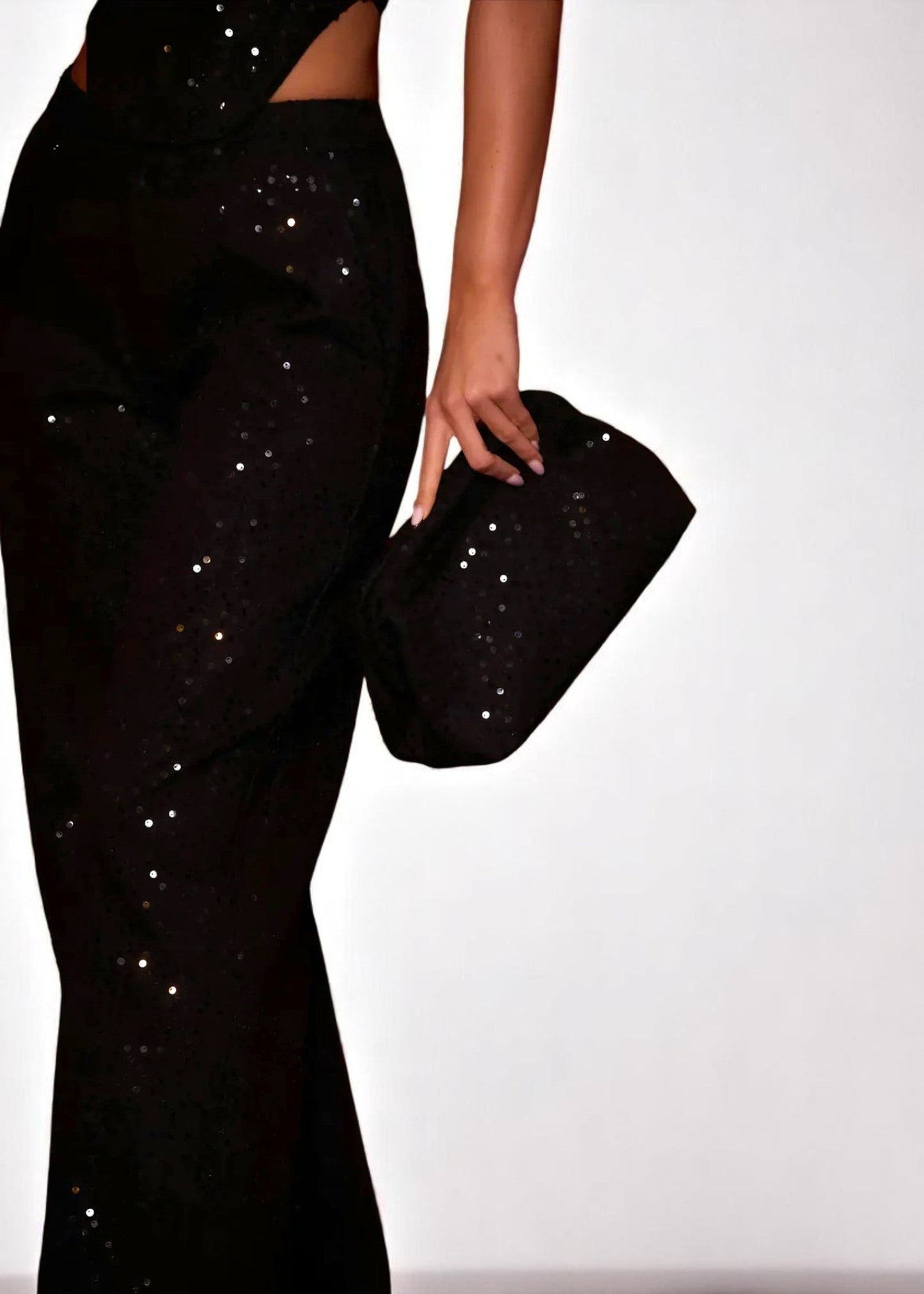 Σετ Παντελονιού με Πούλιες – Γκλίτερ Δύο Κομματιών με Παντελόνι