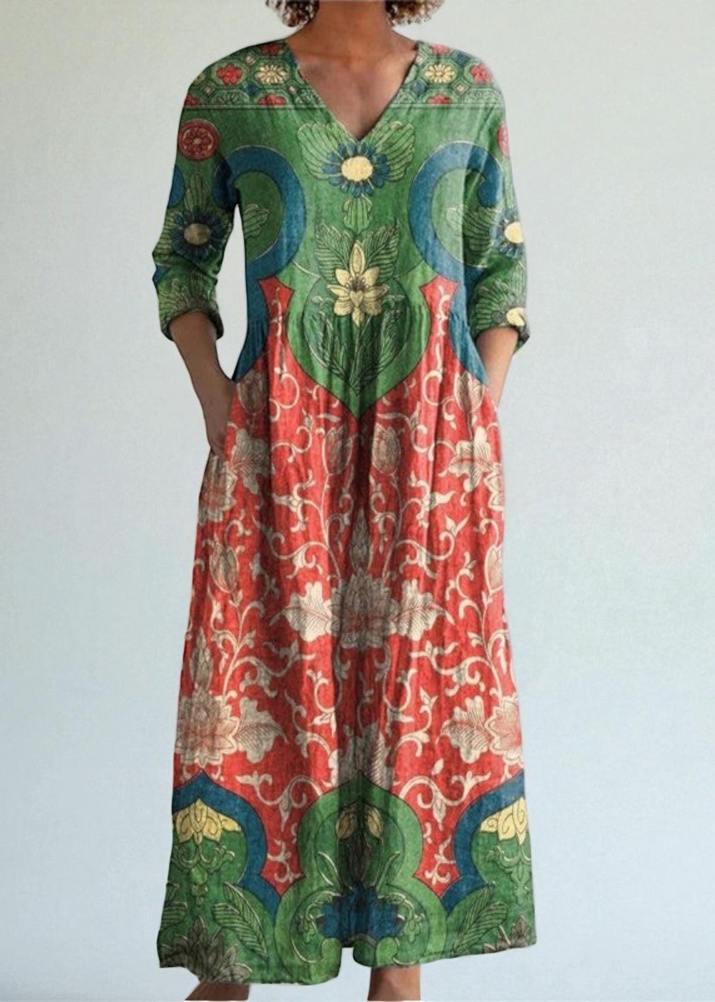 Celestine | Maxi φόρεμα με vintage λουλουδάτο μοτίβο