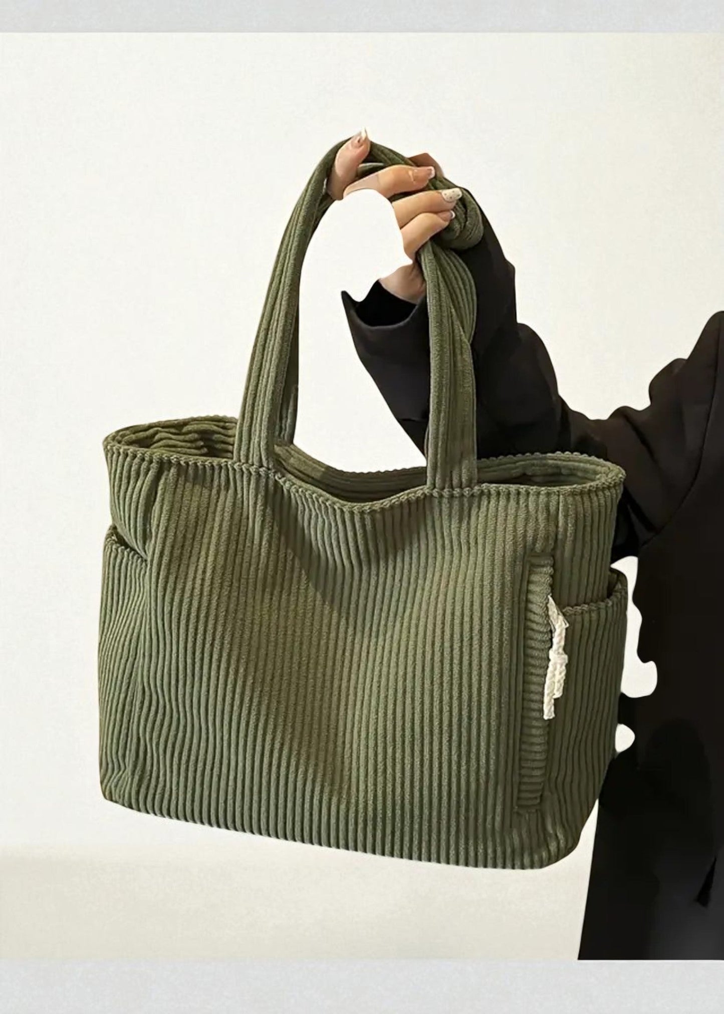 Tilda – Τσάντα Tote με Ραβδώσεις και Λεπτομέρεια Σχοινιού