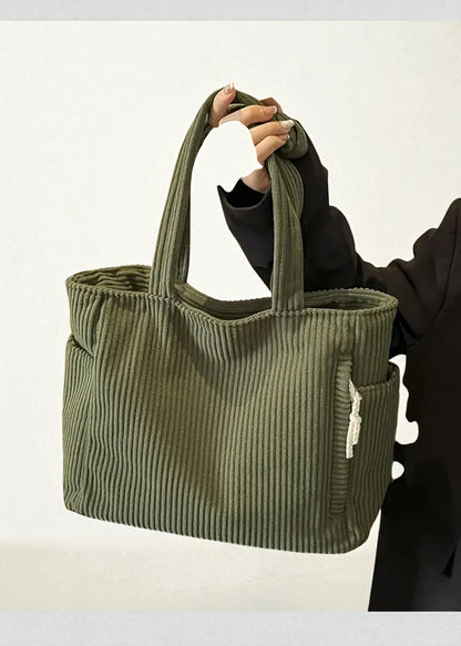Tilda – Τσάντα Tote με Ραβδώσεις και Λεπτομέρεια Σχοινιού