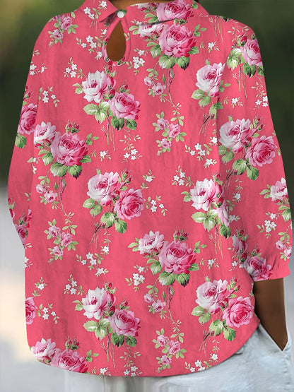 Βανέσα- Vintage Floral Print Blouse