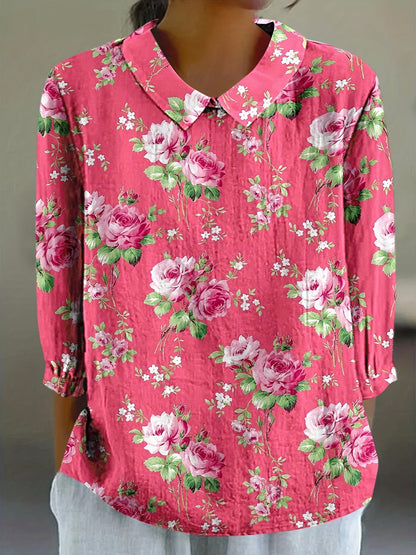 Βανέσα- Vintage Floral Print Blouse