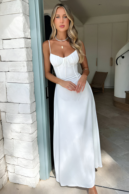 Αλίνα – Ρομαντική Μαξι Dress με Λεπτομέρειες Δέσιμο